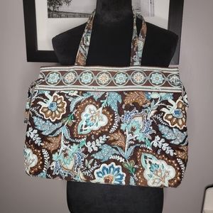 Vera Bradley Brown Blue Tote Bag